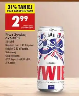 Biedronka Piwo Żywiec 6x500 ml oferta