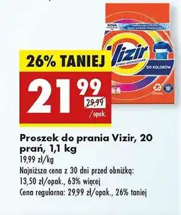 Biedronka Proszek do prania Vizir 20 prań 1,1 kg oferta