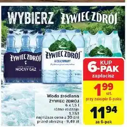 Carrefour Woda delikatnie musująca Żywiec Zdrój oferta