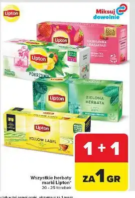 Carrefour Herbata mint Lipton Green Tea oferta