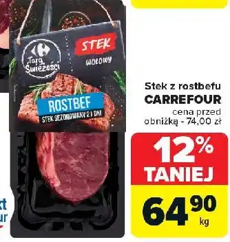 Carrefour Market Stek wołowy z rostbefu Carrefour targ świeżości oferta