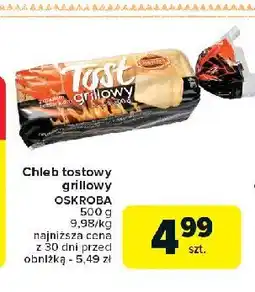 Carrefour Market Chleb tostowy grillowy z masłem i czosnkiem Oskroba oferta