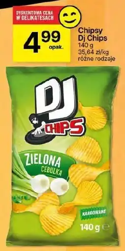 Delikatesy Centrum Chipsy Dj Chips zielona cebulka 140g oferta