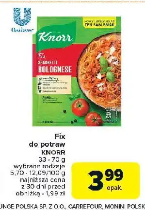 Carrefour Market Spaghetti bolognese Knorr fix oferta