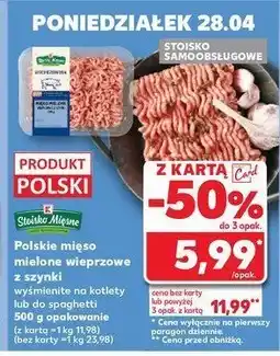 Kaufland Mięso mielone wieprzowe z szynki Stoisko mięsne oferta