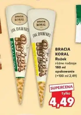 Kaufland Rożek bakaliowy Bracia koral lody jak dawniej oferta
