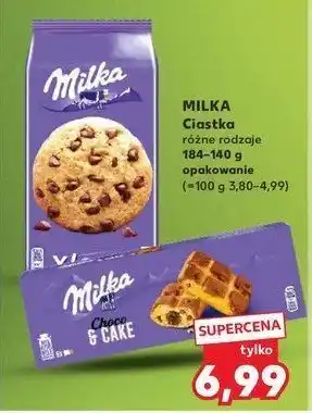 Kaufland Ciastka z kawałkami czekolady Milka xl cookies oferta