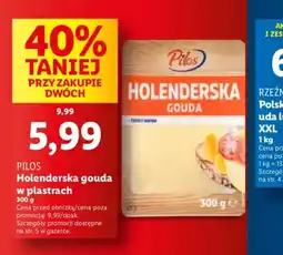 Lidl Ser Holenderska Gouda w plastrach Pilos oferta