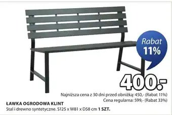 JYSK Ławka ogrodowa S! oferta