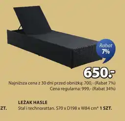 JYSK Leżak S! oferta