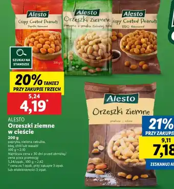 Lidl Orzeszki ziemne w cieście Alesto oferta