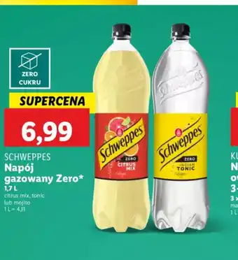 Lidl Napój Schweppes gazowany Zero oferta