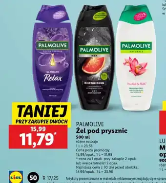 Lidl Zel pod prysznic Palmolive oferta