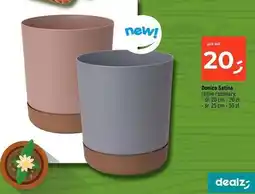 Dealz Doniczka z podstawką satina 25 cm oferta