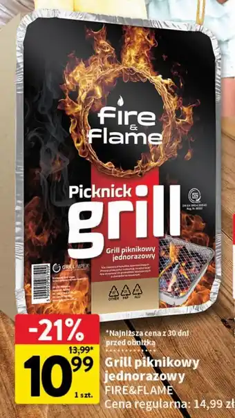 Intermarche Grill piknikowy jednorazowy Fire & Flame oferta