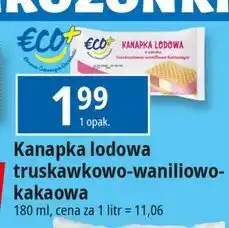 E.Leclerc Kanapka lodowa waniliowo-truskawkowo-kakaowa Eco+ oferta