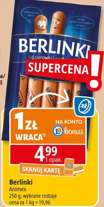 E.Leclerc Parówki classic Morliny Berlinki oferta