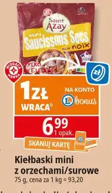 E.Leclerc Kiełbaski wieprzowe z orzechami włoskimi Wiodąca Marka Saint Azay oferta