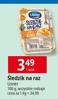 E.Leclerc Z kurkami Lisner Śledzik Na Raz oferta