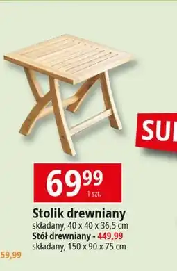 E.Leclerc Stół drewniany 150 x 90 75 cm oferta