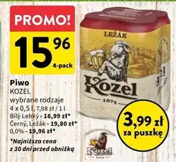 Intermarche Kozel Ležák Piwo jasne 2 l (4 x 0,5 l) oferta