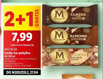 Lidl Lód almond Algida magnum oferta