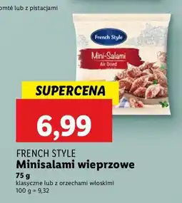 Lidl Mini salami z orzechami włoskimi French style oferta