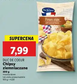 Lidl Chipsy musztardowe Duc de coeur oferta