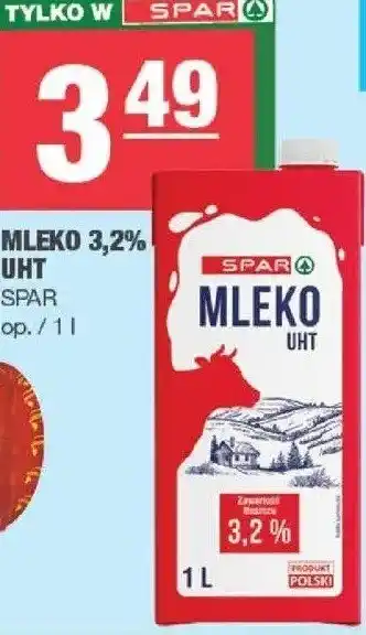 Spar Mleko 3,2% UHT 1l Spar oferta