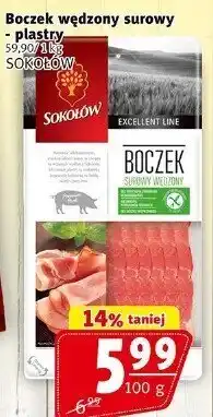 Prim Market Boczek wędzony surowy plastry 100g SOKOŁÓW oferta