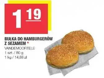 Spar Bułka do hamburgerów z sezamem Vandemoortele 80g oferta