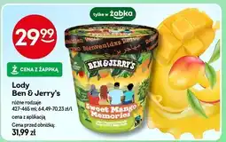 Żabka Lody Ben & Jerry's różne rodzaje 427-465ml oferta