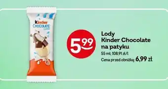 Żabka Lody Kinder Chocolate na patyku oferta