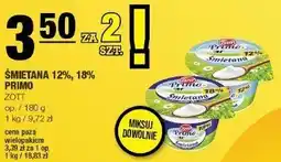 Spar Śmietana 12%, 18% Primo Zott oferta