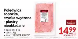 Makro Polędwica sopocka szynka wędzona plastry nieukładane 1kg Sokołów oferta