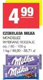 Spar Czekolada Milka wybrane rodzaje Mondelez oferta