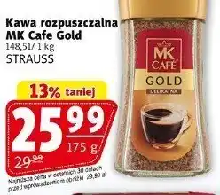 Prim Market Kawa rozpuszczalna MK Cafe Gold 175g STRAUSS oferta