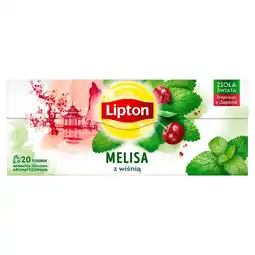 Stokrotka Market Lipton Herbatka ziołowa aromatyzowana melisa z wiśnią 24 g (20 torebek) oferta