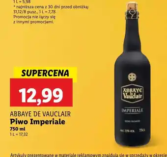Lidl Piwo Abbaye De Vauclair oferta