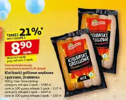 Auchan Kiełbaski grillowe wędzone i parzone, Drobimex oferta