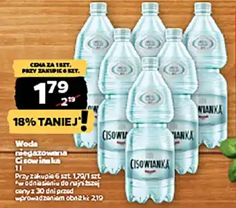 Netto Woda niegazowana Cisowianka oferta