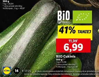 Lidl Cukinia bio Bio organic oferta