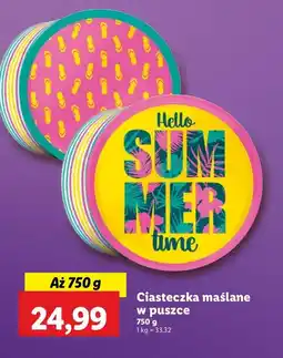 Lidl Ciastka maślane w puszce oferta