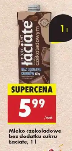 Biedronka Mleko czekoladowe bez dodatku cukru łaciate, 1 l oferta