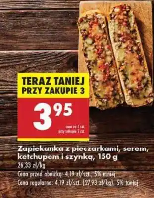 Biedronka Zapiekanka z pieczarkami , serem ketchupem i szynką , 150 g oferta