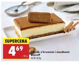 Biedronka Sernik z kremem i ciastkami Biscoff oferta