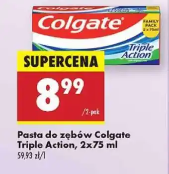 Biedronka Pasta do zębów Colgate Triple Action, 2x75 ml oferta