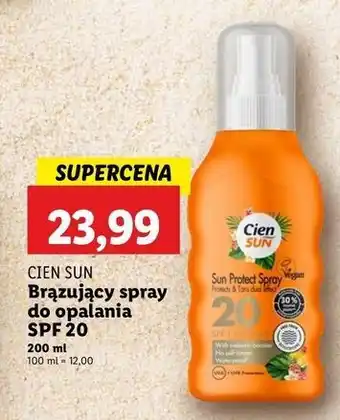 Lidl Spray brązujący do opalania spf20 Cien Sun oferta