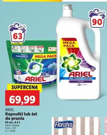 Lidl Żel do prania kolorowego Ariel oferta