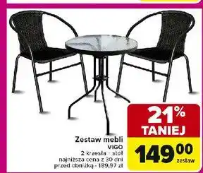 Carrefour Zestaw mebli balkonowych vigo stolik + 2 krzesła oferta